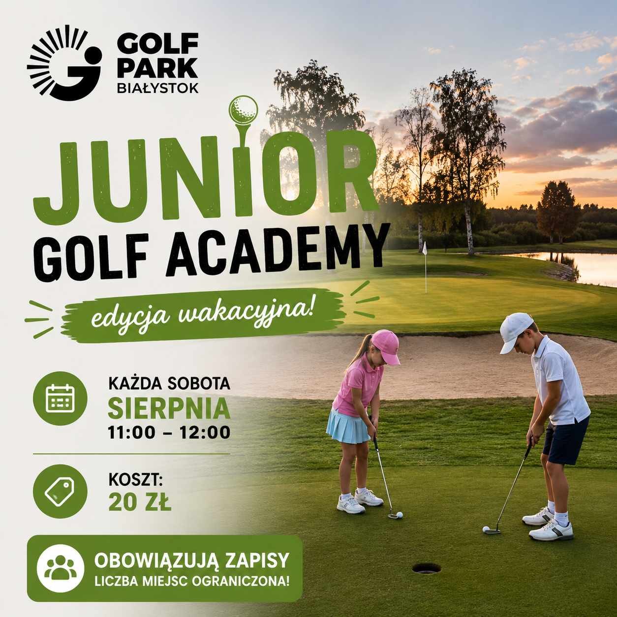Junior Golf Academy – edycja wakacyjna