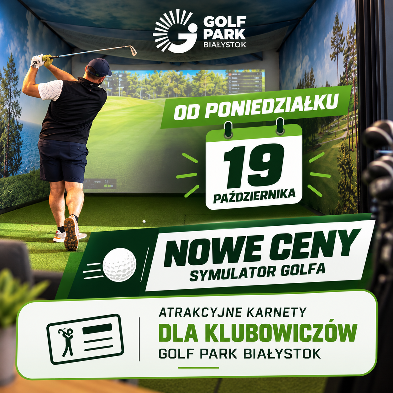 Nowe ceny na symulator golfa
